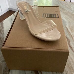 Brand new clear chunky sandals
